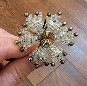 Vintage Dept. 56 Snowflake Napkin Rings In Box Set Of 6 Christmas Holiday Winter